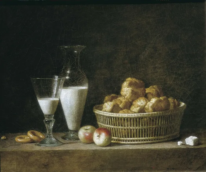 Framed Print : ROLAND DE LA PORTE, Henri Horace (1724-1793). The Small Collation or The Carafe of Orgeat. 1787. Academicism. Oil on canvas. FRANCE. Paris. Louvre Museum