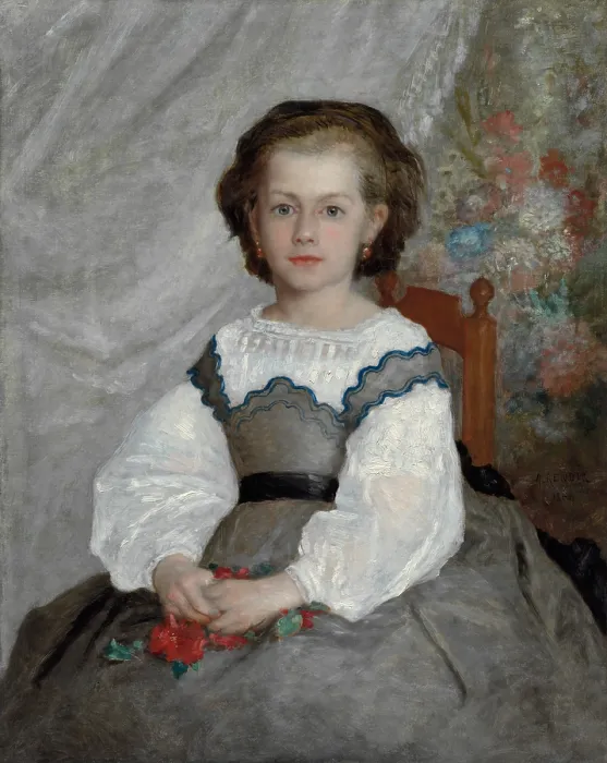 Framed Print : Romaine Lacaux, 1864, by Pierre-Auguste Renoir, 1841-1919, French Impressionist painting, oil on canvas