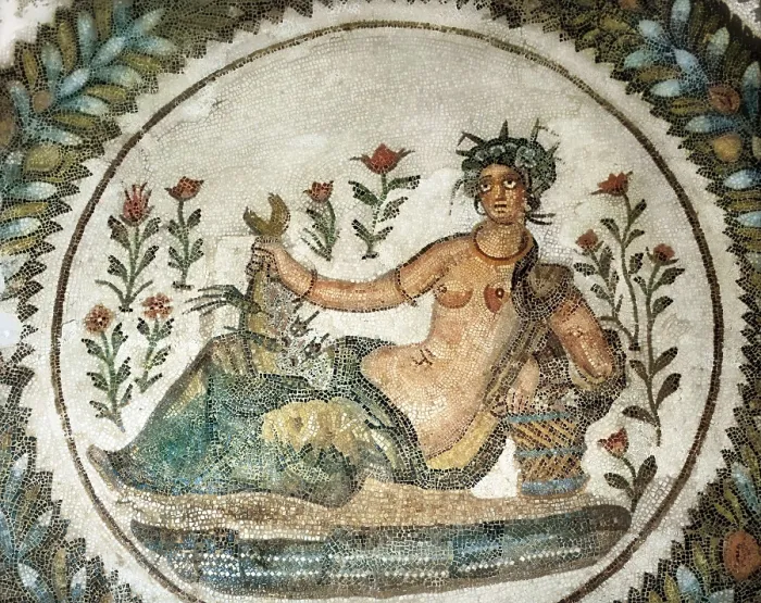 Framed Print : Roman art. Early Empire. Mosaic. TUNISIA. Tunis. Bardo Museum. AISA / Everett Collection**US SALES ONLY**