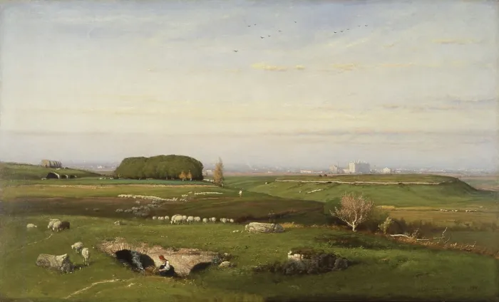 Framed Print : In the Roman Campagna, 1873, by George Inness, 1825-1894, American landscape painting, oil on canvas mounted on board Framed Print : In the Roman Campagna, 1873, by George Inness, 1825-1894, American landscape painting, oil on canvas mounted on board