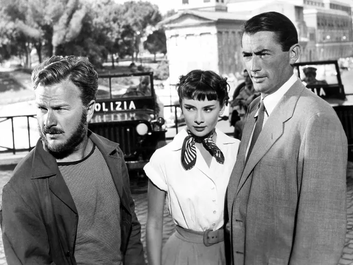 Framed Print : ROMAN HOLIDAY, Eddie Albert, Audrey Hepburn, Gregory Peck, 1953