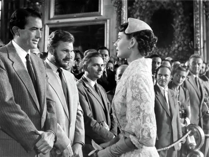 Framed Print : ROMAN HOLIDAY, Gregory Peck, Eddie Albert, Audrey Hepburn, 1953