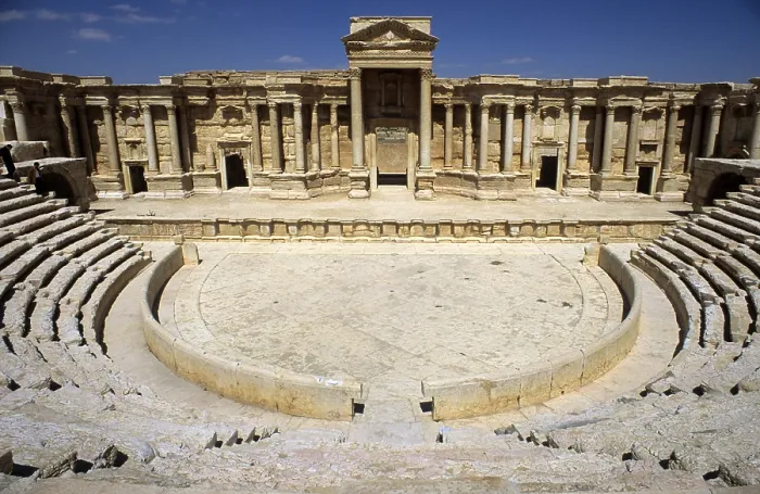 Framed Print : Roman Theatre, second half of the 2nd Century, stone and marble - Syria, Palmyra. Whole building