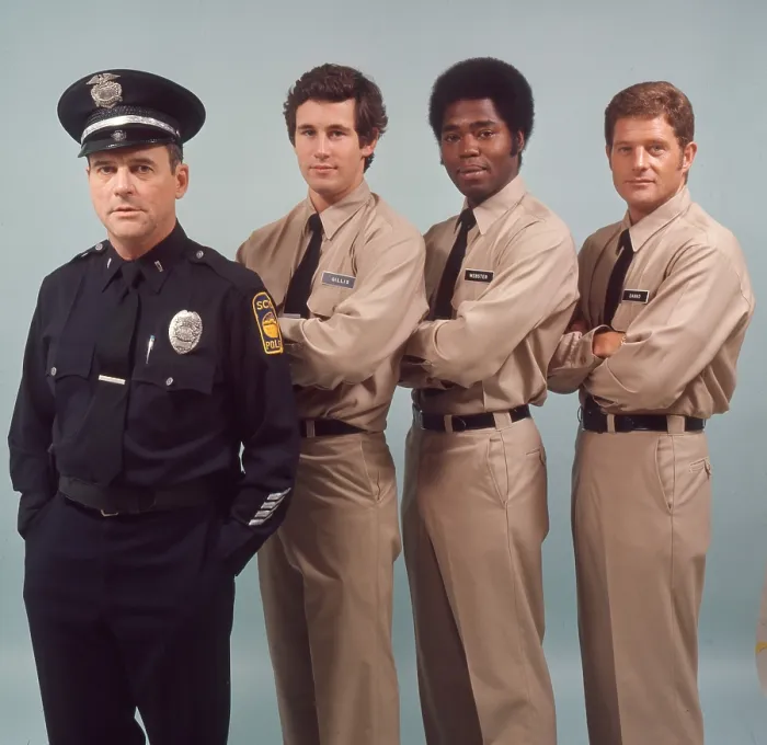 Framed Print : THE ROOKIES, from left: Gerald S. O'Loughlin, Michael Ontkean, Georg Stanford Brown, Sam Melville, 1972-76 Framed Print : THE ROOKIES, from left: Gerald S. O'Loughlin, Michael Ontkean, Georg Stanford Brown, Sam Melville, 1972-76