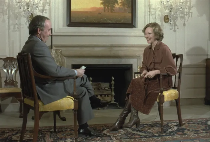 Framed Print : Rosalynn Carter during a White House interview with NBC anchor John Dancy. Feb. 6 1979 Framed Print : Rosalynn Carter during a White House interview with NBC anchor John Dancy. Feb. 6 1979