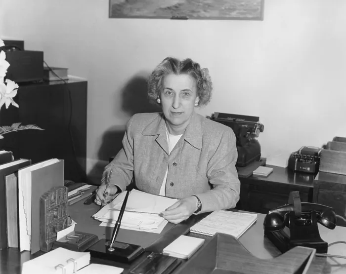 Framed Print : Rose Conway, secretary to President Harry Truman, at her desk in the White House. Feb. 11, 1947. - (BSLOC_2014_15_44) Framed Print : Rose Conway, secretary to President Harry Truman, at her desk in the White House. Feb. 11, 1947. - (BSLOC_2014_15_44)