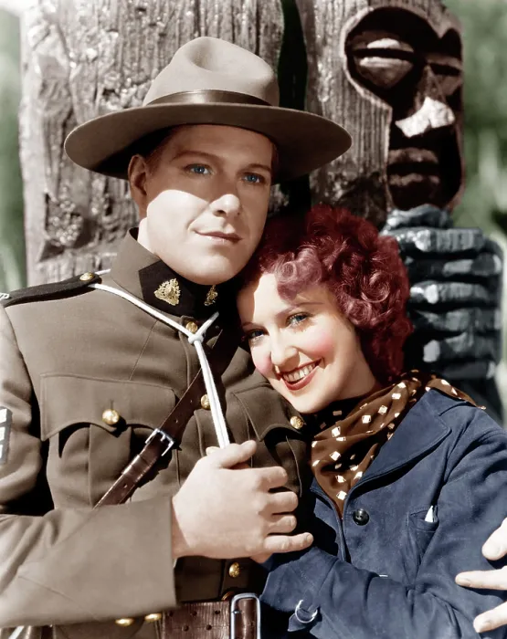 Framed Print : ROSE MARIE, from left: Nelson Eddy, Jeanette MacDonald, 1936