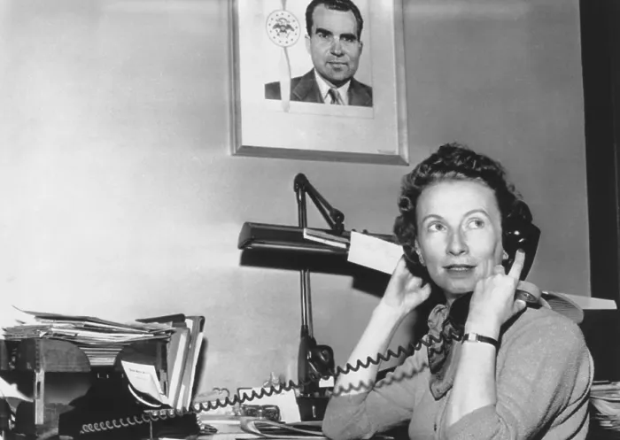 Framed Print : Rosemary Woods, when she was personal secretary to Vice President Richard Nixon. Oct. 12, 1955 Framed Print : Rosemary Woods, when she was personal secretary to Vice President Richard Nixon. Oct. 12, 1955