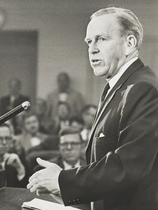 Framed Print : Roswell Gilpatric, Deputy Secretary of Defense in the Kennedy Administration. He was handpicked by Kennedy for his previous Defense experience during Truman's presidency