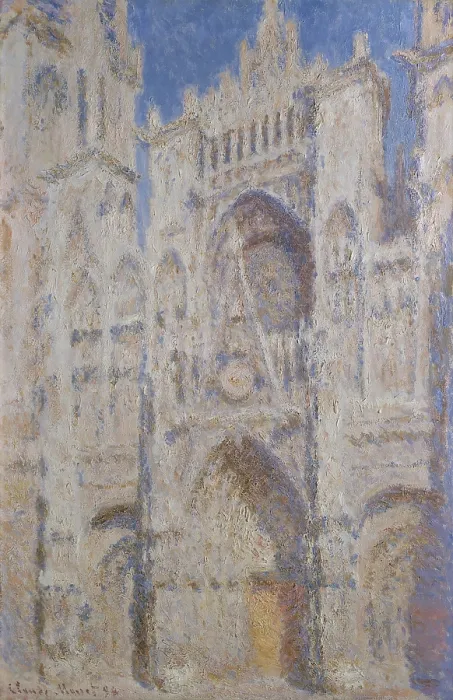 Framed Print : Rouen Cathedral: The Portal (Sunlight), by Claude Monet, 1894, French impressionist oil painting