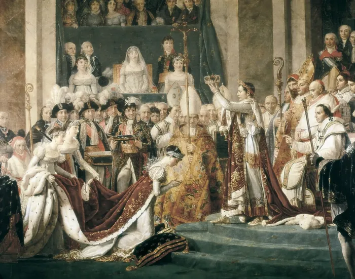 Framed Print : ROUGET, Georges (1784-1869); David, Jacques-Louis (1748-1825). The Consecration of the Emperor Napoleon and the Coronation of the Empress Josephine, 2nd December 1804. 1808 Framed Print : ROUGET, Georges (1784-1869); David, Jacques-Louis (1748-1825). The Consecration of the Emperor Napoleon and the Coronation of the Empress Josephine, 2nd December 1804. 1808