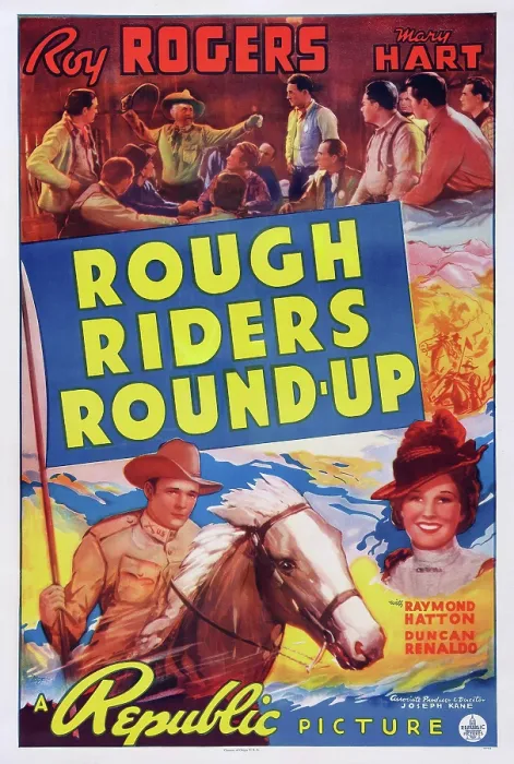 Framed Print : ROUGH RIDERS ROUND-UP, Roy Rogers, Trigger, Lynne Roberts (aka Mary Hart), 1939