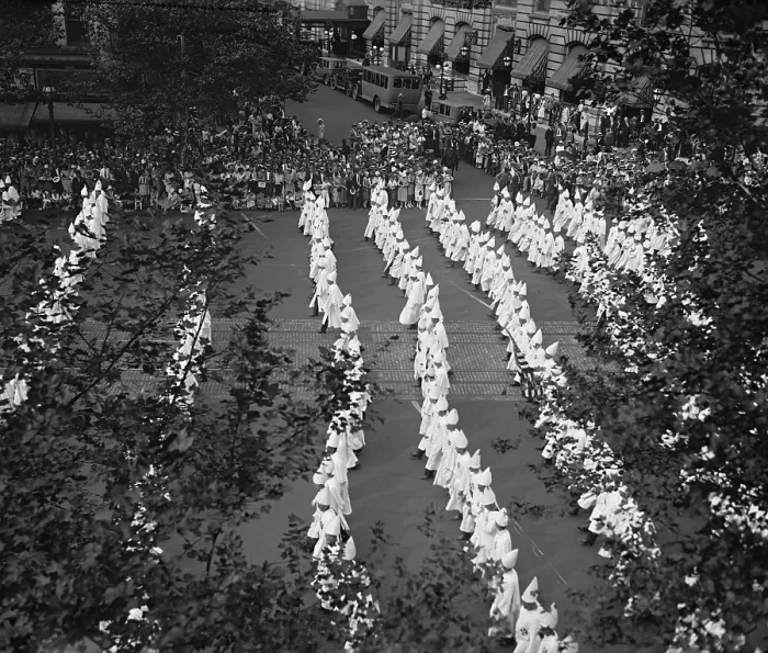 Framed Print : Rows of Ku Klux Klansmen march down Pennsylvania Avenue on August 8, 1925. They were among the 25, 000 to 35, 000 who marched unmasked in Washington, D.C. (BSLOC_2015_16_181) Framed Print : Rows of Ku Klux Klansmen march down Pennsylvania Avenue on August 8, 1925. They were among the 25, 000 to 35, 000 who marched unmasked in Washington, D.C. (BSLOC_2015_16_181)