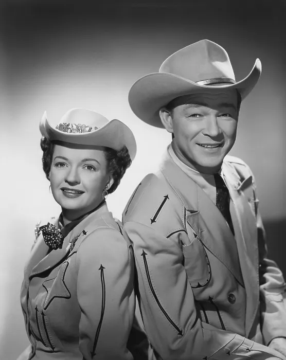 Framed Print : THE ROY ROGERS SHOW, from left: Dale Evans, Roy Rogers, 1951-1957
