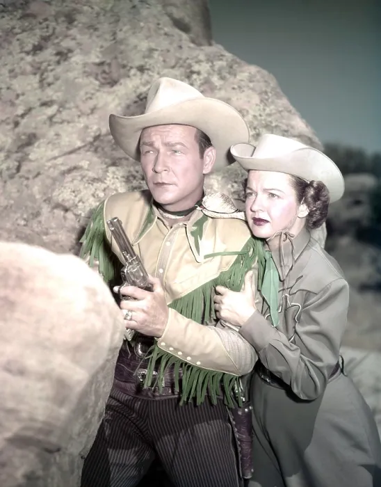 Framed Print : THE ROY ROGERS SHOW, from left, Roy Rogers, Dale Evans, ca. 1951-57
