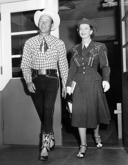 Framed Print : Roy Rogers, and his wife Dale Evans, circa 1953. Courtesy: CSU Archives / Everett Collection