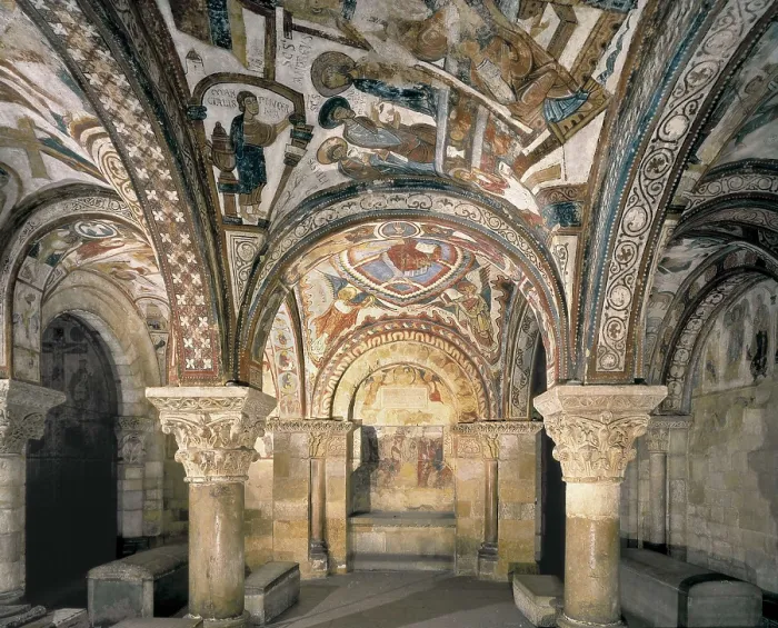 Framed Print : Royal Collegiate Church of San Isidoro. Royal Pantheon. 12th c. SPAIN. Len. Royal Collegiate Church of San Isidoro. Romanesque art. Fresco; Architecture
