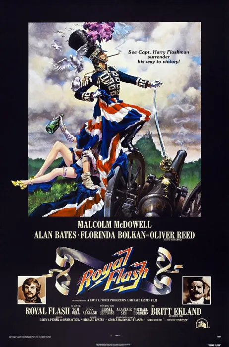 Framed Print : ROYAL FLASH, US poster, bottom from left: Malcolm McDowell, Oliver Reed, 1975, TM & Copyright 20th Century Fox Film Corp. / courtesy Everett Collection Framed Print : ROYAL FLASH, US poster, bottom from left: Malcolm McDowell, Oliver Reed, 1975, TM & Copyright 20th Century Fox Film Corp. / courtesy Everett Collection
