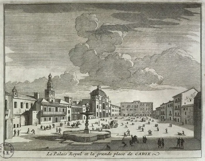 Framed Print : Royal Palace and Great Square of Cadiz in 18th c. Engraving. SPAIN. Madrid. National Library. AISA / Everett Collection**US SALES ONLY** Framed Print : Royal Palace and Great Square of Cadiz in 18th c. Engraving. SPAIN. Madrid. National Library. AISA / Everett Collection**US SALES ONLY**