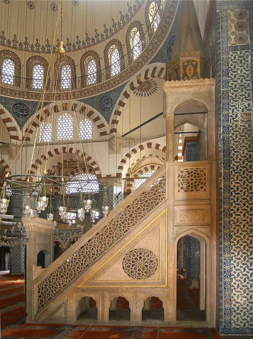 Framed Print : Rstem Pasha Mosque (Rstempasa Camii), by Mimar Sinan, 1561-1562, 16th Century, marble and granite building - Turkey, Istanbul. Detail