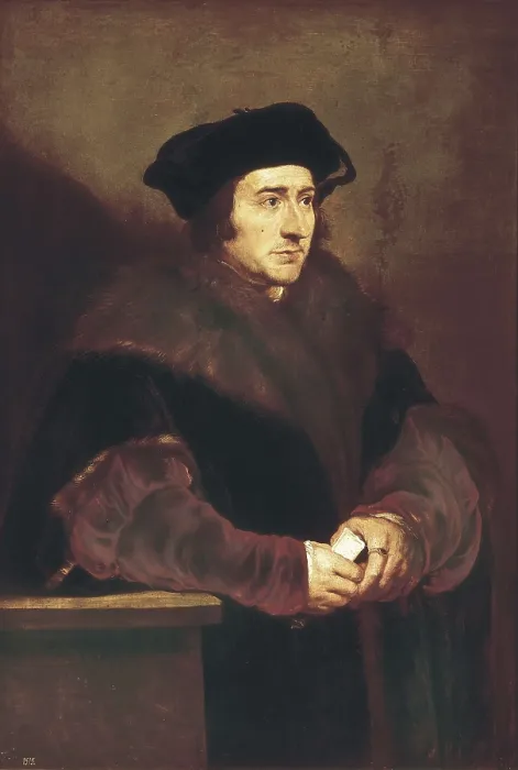 Framed Print : RUBENS, Peter Paul (1577-1640). Thomas More. 16th c. Copy from Holbein's work. Flemish art. Oil on canvas. SPAIN. Madrid. Prado Museum