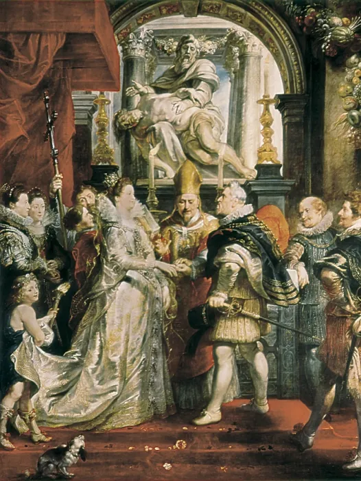 Framed Print : RUBENS, Peter Paul (1577-1640). The Proxy Marriage of Marie de Medici and Henri IV, 5th October 1600. 1621 - 1625. Scene of the wedding held in Florence Framed Print : RUBENS, Peter Paul (1577-1640). The Proxy Marriage of Marie de Medici and Henri IV, 5th October 1600. 1621 - 1625. Scene of the wedding held in Florence
