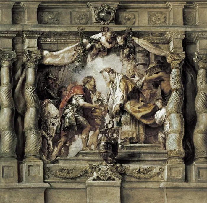 Framed Print : RUBENS, Peter Paul (1577-1640). Abraham and Melchizedek. 1625. Representaion of the Genesis, chapter 14. Baroque art. ; Flemish art. Oil on wood. SPAIN. Madrid. Prado Museum Framed Print : RUBENS, Peter Paul (1577-1640). Abraham and Melchizedek. 1625. Representaion of the Genesis, chapter 14. Baroque art. ; Flemish art. Oil on wood. SPAIN. Madrid. Prado Museum