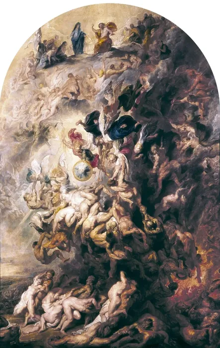 Framed Print : RUBENS, Peter Paul (1577-1640). Small Last Judgement. ca. 1620. Renaissance art. Cinquecento. Oil on canvas. GERMANY. Munich. Alte Pinakothek (Old Pinacotheca)