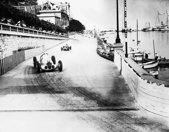 Framed Print : Rudolf Carraciola leads Hans Stuck in a road race trial for the Grand Prix de Monaco in Monte Carlo, 1937. Courtesy: CSU Archives / Everett Collection
