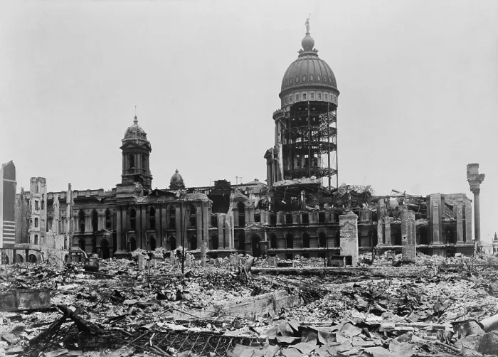 Framed Print : Ruins of San Francisco City Hall after the April 18, 1906 earthquake and 3-day fire Framed Print : Ruins of San Francisco City Hall after the April 18, 1906 earthquake and 3-day fire
