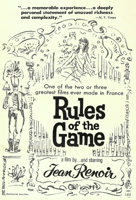 Framed Print : THE RULES OF THE GAME, (aka LA REGLE DU JEU), US re-release poster art, 1939