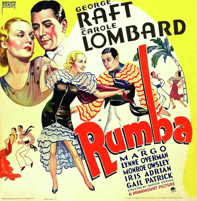 Framed Print : RUMBA, US poster art, large figures from left: Carole Lombard, George Raft, Carole Lombard, George Raft, 1935 Framed Print : RUMBA, US poster art, large figures from left: Carole Lombard, George Raft, Carole Lombard, George Raft, 1935