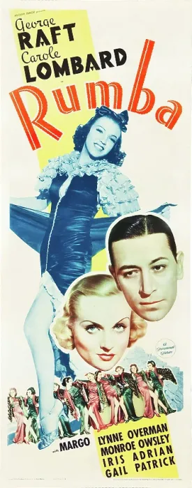 Framed Print : RUMBA, top: Margo, bottom l-r: Carole Lombard, George Raft on insert poster art, 1935