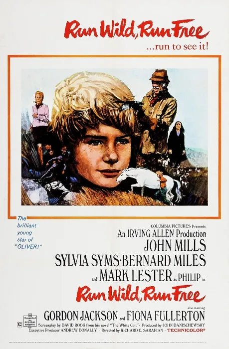 Framed Print : RUN WILD, RUN FREE, US poster art, from left: Sylvia Syms, Mark Lester, John Mills, Fiona Fullerton, 1969