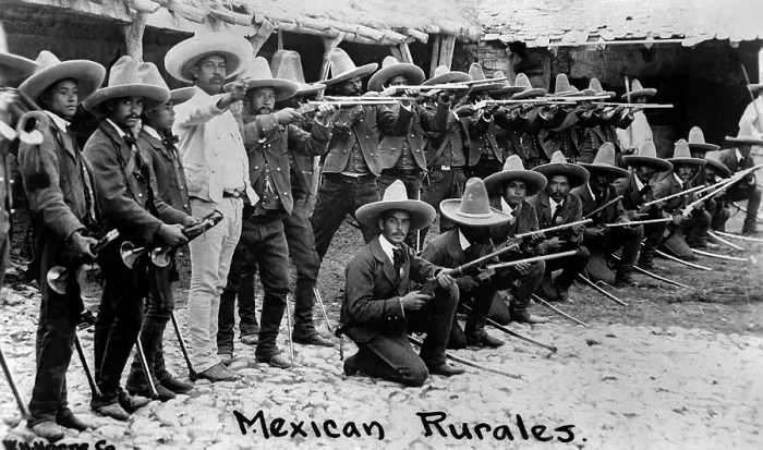 Framed Print : Rurales, the Federal mounted police, c. 1916, during the Mexican Revolution
