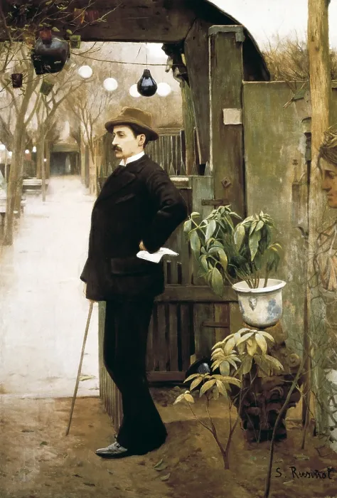 Framed Print : RUSInOL i PRATS, Santiago (1861-1931). Portrait of Miguel Utrillo. ca. 1891. Portrait executed during his stay in Paris. Modernism. Oil on canvas. SPAIN. Barcelona