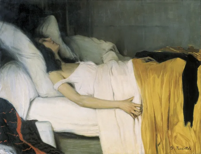 Framed Print : RUSInOL i PRATS, Santiago (1861-1931). The Morphine. 1894. Oil on canvas. SPAIN. Sitges. Cau Ferrat Museum. - J. Bedmar / Iberfoto / Everett Collection (271589)**US SALES ONLY** Framed Print : RUSInOL i PRATS, Santiago (1861-1931). The Morphine. 1894. Oil on canvas. SPAIN. Sitges. Cau Ferrat Museum. - J. Bedmar / Iberfoto / Everett Collection (271589)**US SALES ONLY**