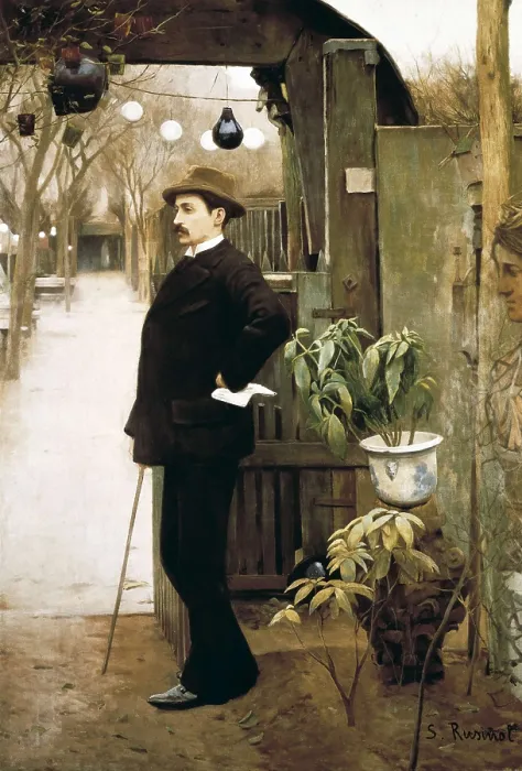 Framed Print : RUSIOL i PRATS, Sainttiago (1861-1931). Portrait of Miguel Utrillo. ca. 1891. Portrait executed during his stay in Paris. Modernism. Oil on canvas. SPAIN. Barcelona