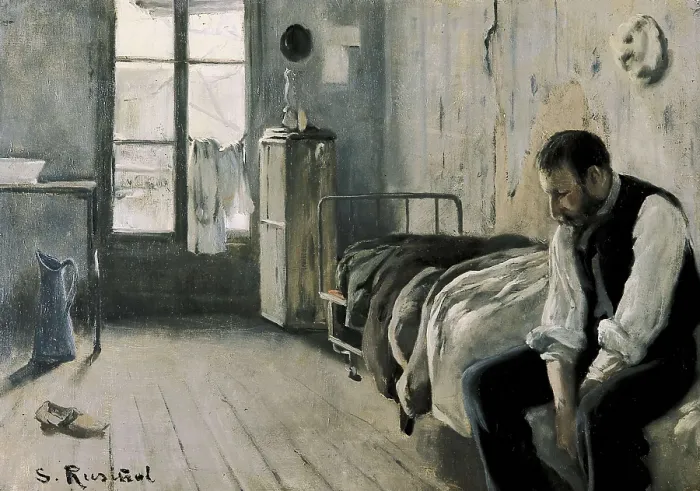 Framed Print : RUSIOL i PRATS, Sainttiago (1861-1931). My Room in Paris. 1896. Modernism. Oil on canvas. Private Collection. AISA / Everett Collection**US SALES ONLY** Framed Print : RUSIOL i PRATS, Sainttiago (1861-1931). My Room in Paris. 1896. Modernism. Oil on canvas. Private Collection. AISA / Everett Collection**US SALES ONLY**