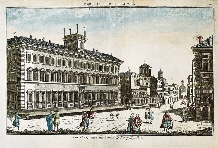 Framed Print : Ruspoli Palace at Rome (18th c.). Engraving. AISA / Everett Collection (51824)**US SALES ONLY** Framed Print : Ruspoli Palace at Rome (18th c.). Engraving. AISA / Everett Collection (51824)**US SALES ONLY**