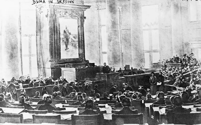 Framed Print : The Russian Duma, the elected during the March 1917, the month it was dissolved during the Russia Revolution