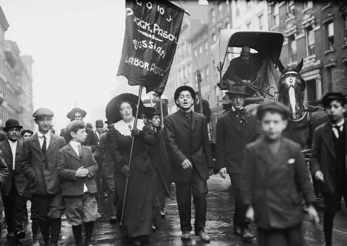 Framed Print : Russian Labor Association marchers at the May Day parade in New York City in 1909 Framed Print : Russian Labor Association marchers at the May Day parade in New York City in 1909