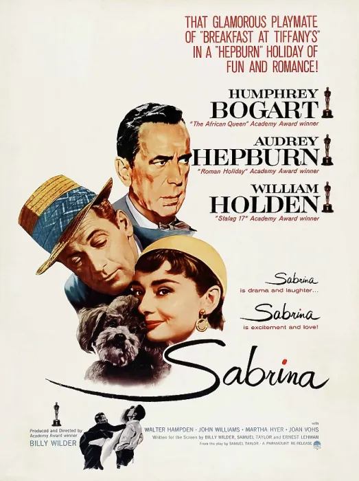Framed Print : SABRINA, Humphrey Bogart, William Holden, Audrey Hepburn, 1954