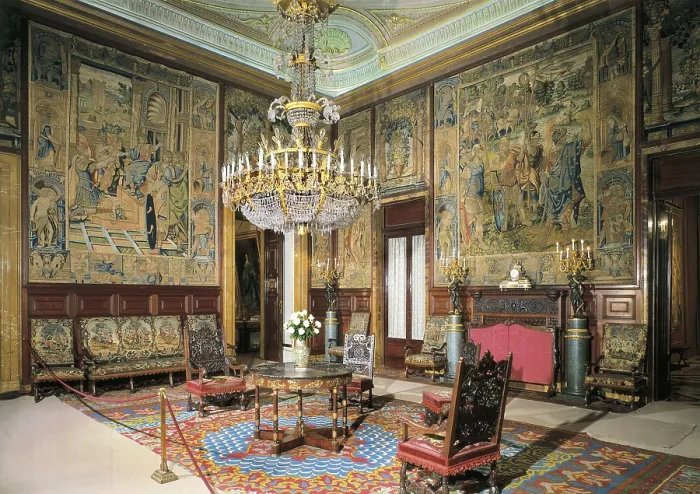 Framed Print : SACCHETTIGiovanni Battista (1690-1764). Royal Palace of Madrid. 1738-1755. SPAIN. Madrid. Royal Palace. The weapon room. AISA / Everett Collection (98269)**US SALES ONLY**