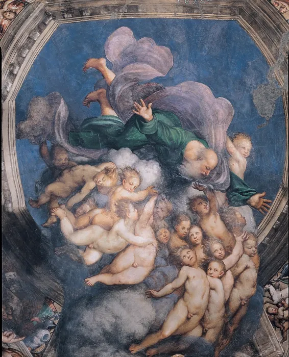 Framed Print : Sacchis Giovanni Antonio de known as il Pordenone, The Eternal Father, Angels, Prophets and Sibyls, 1529 - 1530, 16th Century, fresco, Italy, Lombardy, Cortemaggiore, Piacenza Framed Print : Sacchis Giovanni Antonio de known as il Pordenone, The Eternal Father, Angels, Prophets and Sibyls, 1529 - 1530, 16th Century, fresco, Italy, Lombardy, Cortemaggiore, Piacenza