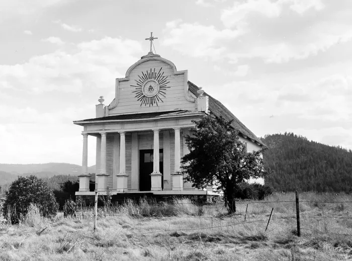 Framed Print : Sacred Heart Mission, the oldest building in Idaho, built ca. 1846. Cataldo, Idaho. 1957 Framed Print : Sacred Heart Mission, the oldest building in Idaho, built ca. 1846. Cataldo, Idaho. 1957