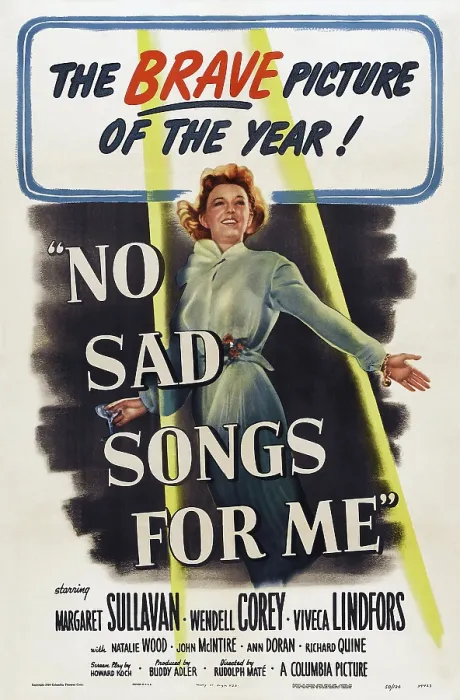 Framed Print : NO SAD SONGS FOR ME, US poster, Margaret Sullavan, 1950
