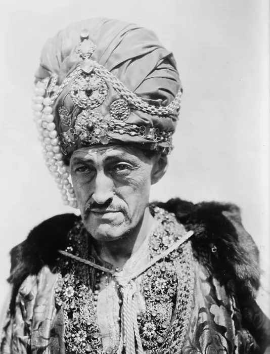 Framed Print : Sadakichi Hartmann (1867-1944), writer of German-Japanese ancestry, immigrated to the US as a child. The King of Bohemia is dressed in an exotic costume. Ca. 1925