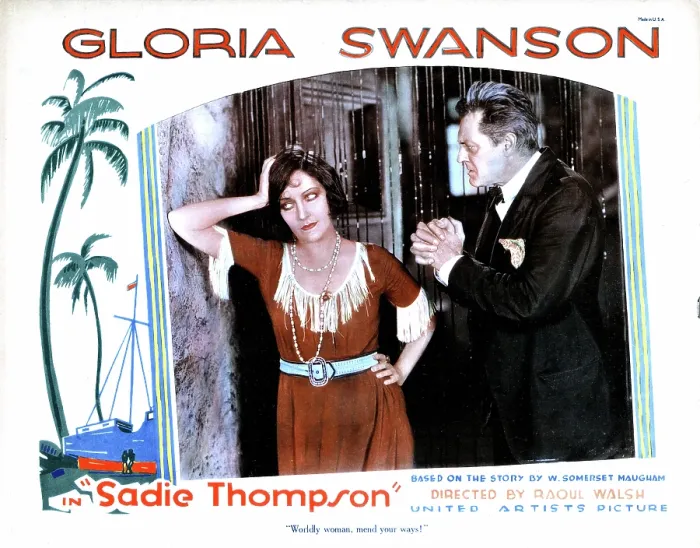 Framed Print : SADIE THOMPSON, Gloria Swanson, Lionel Barrymore, 1928