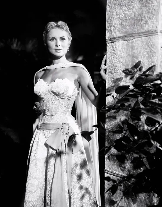 Framed Print : SAFARI, Janet Leigh, in a blue silk dress overlaid in white lace by Olga Lehmann, 1956 Framed Print : SAFARI, Janet Leigh, in a blue silk dress overlaid in white lace by Olga Lehmann, 1956